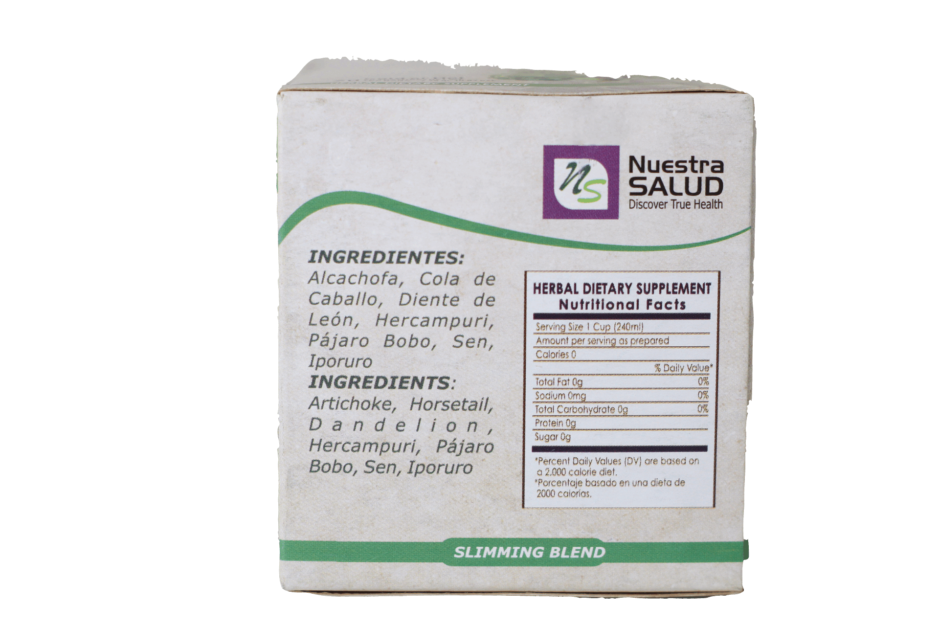  Adelgazante Slimming Blend Filter Tea Box (Tea Bags) by Nuestra Salud sold by NS Herbs Co.