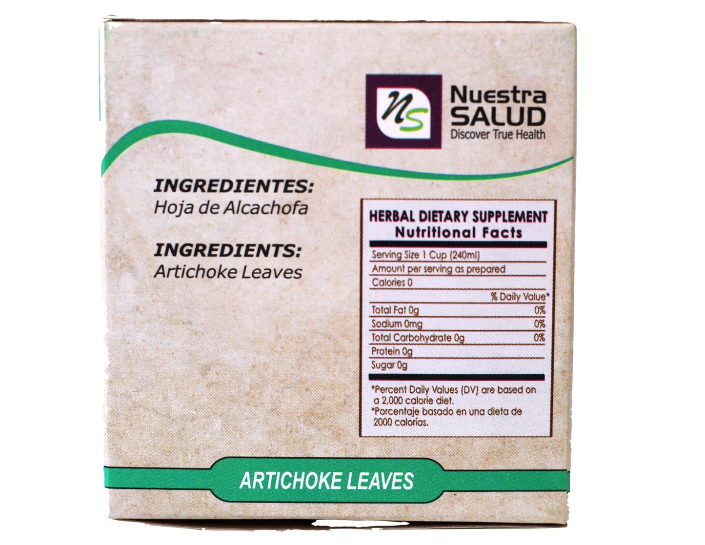 Artichoke Leaves Tea Hoja de Alcachofa Herbal Tea (20 tea bags)