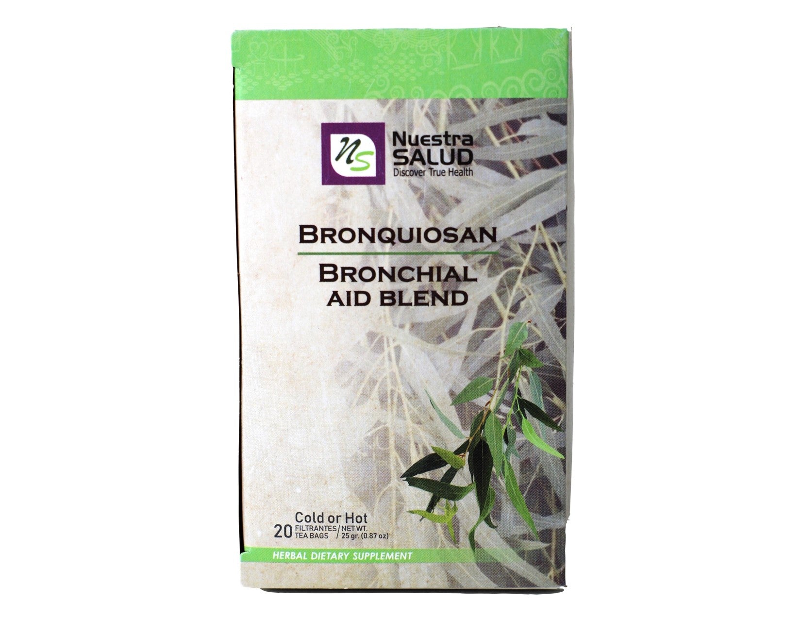 Bronchial Tea Belnd Herbal Tea Eucalyptus (60 tea bags) Nuestra Salud