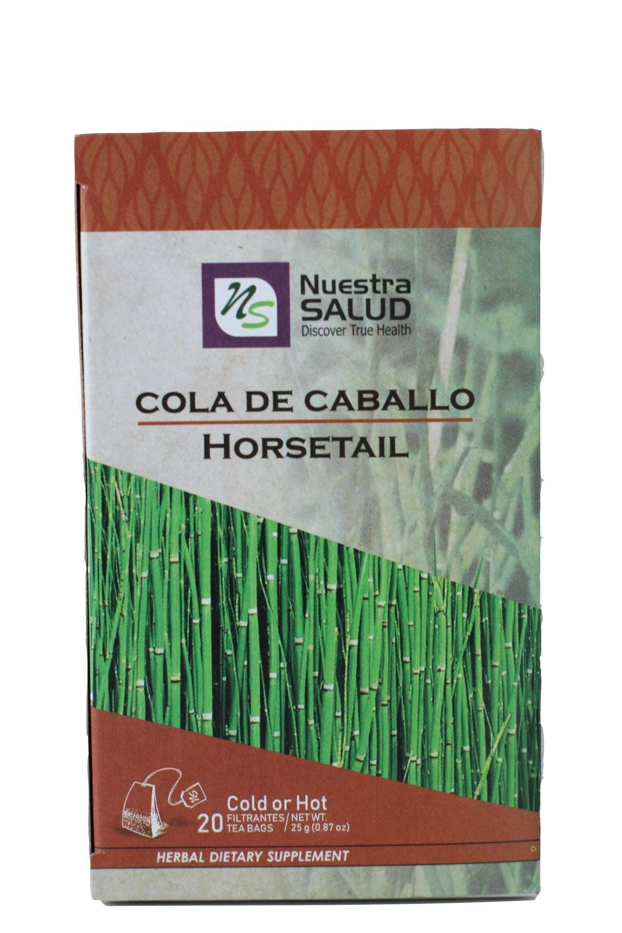 Cola De Caballo Te - Horsetail Herbal Tea Box (20 Tea Bags)