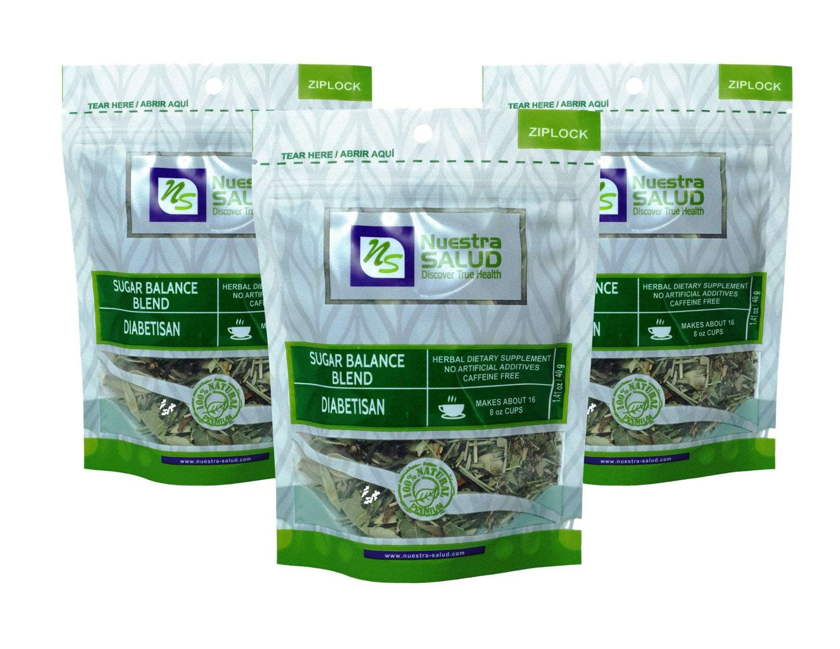 Diabetisan Herbal Tea Bags - Sugar Balance Blend (4 Boxes, 100 Bags) | Hanan-Peru