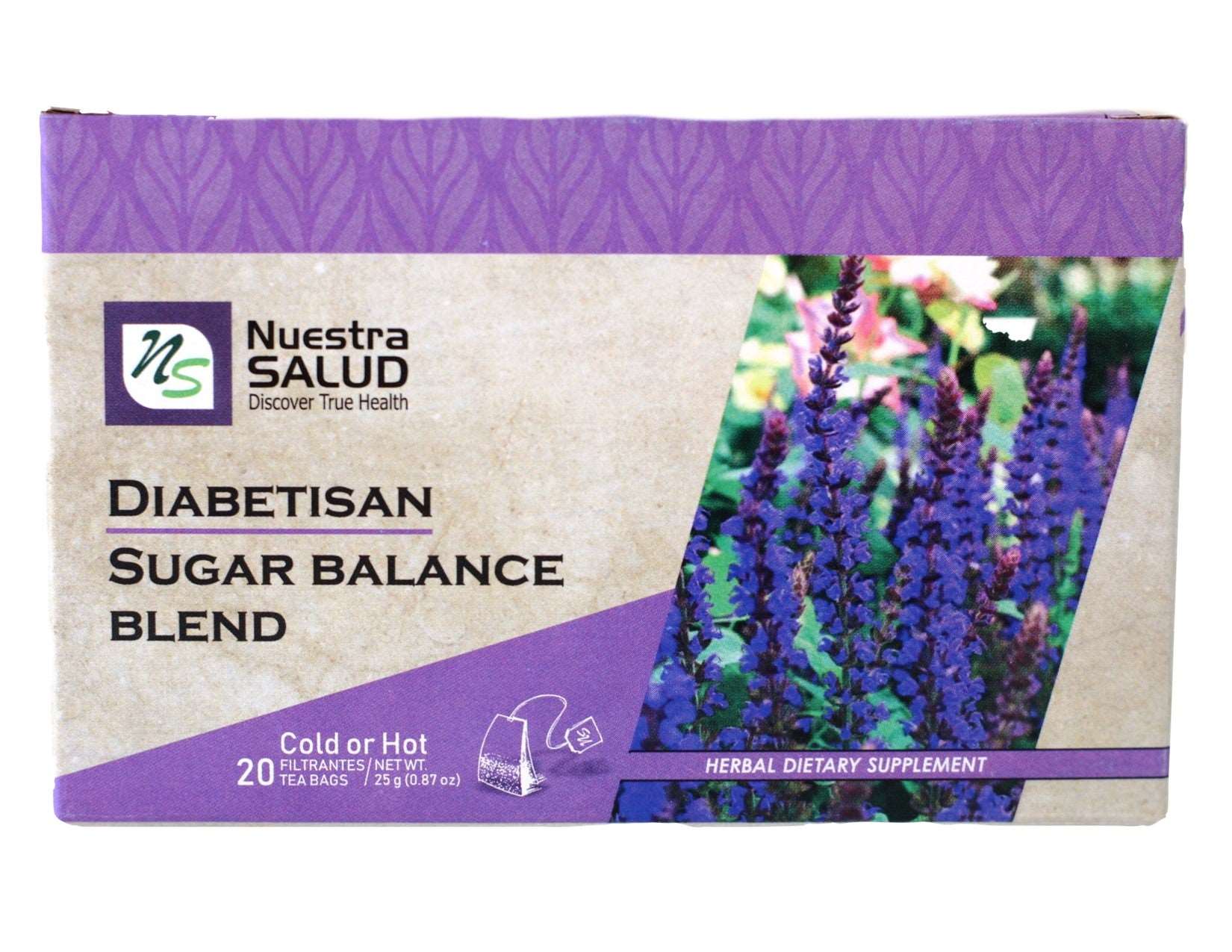 Diabetisan Herbal Tea Bags - Sugar Balance Blend (4 Boxes, 100 Bags) | Hanan-Peru