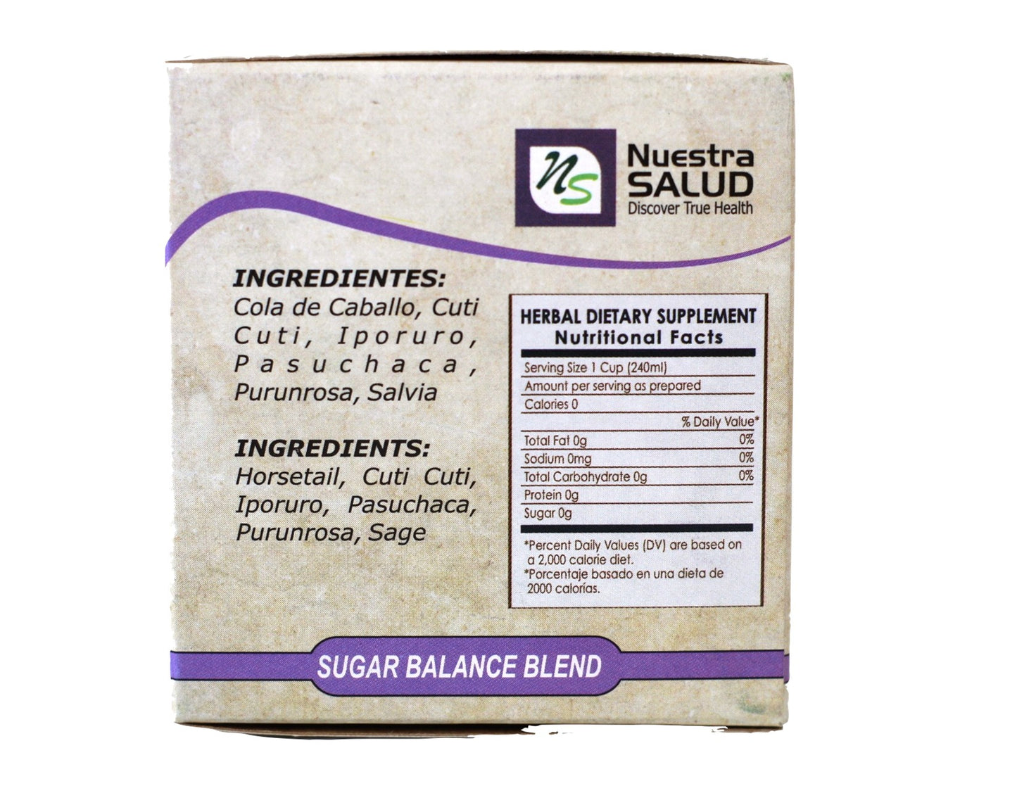 Sugar Balance Tea Blend Diabetisan Herbal Tea (60 tea bags) Nuestra Salud