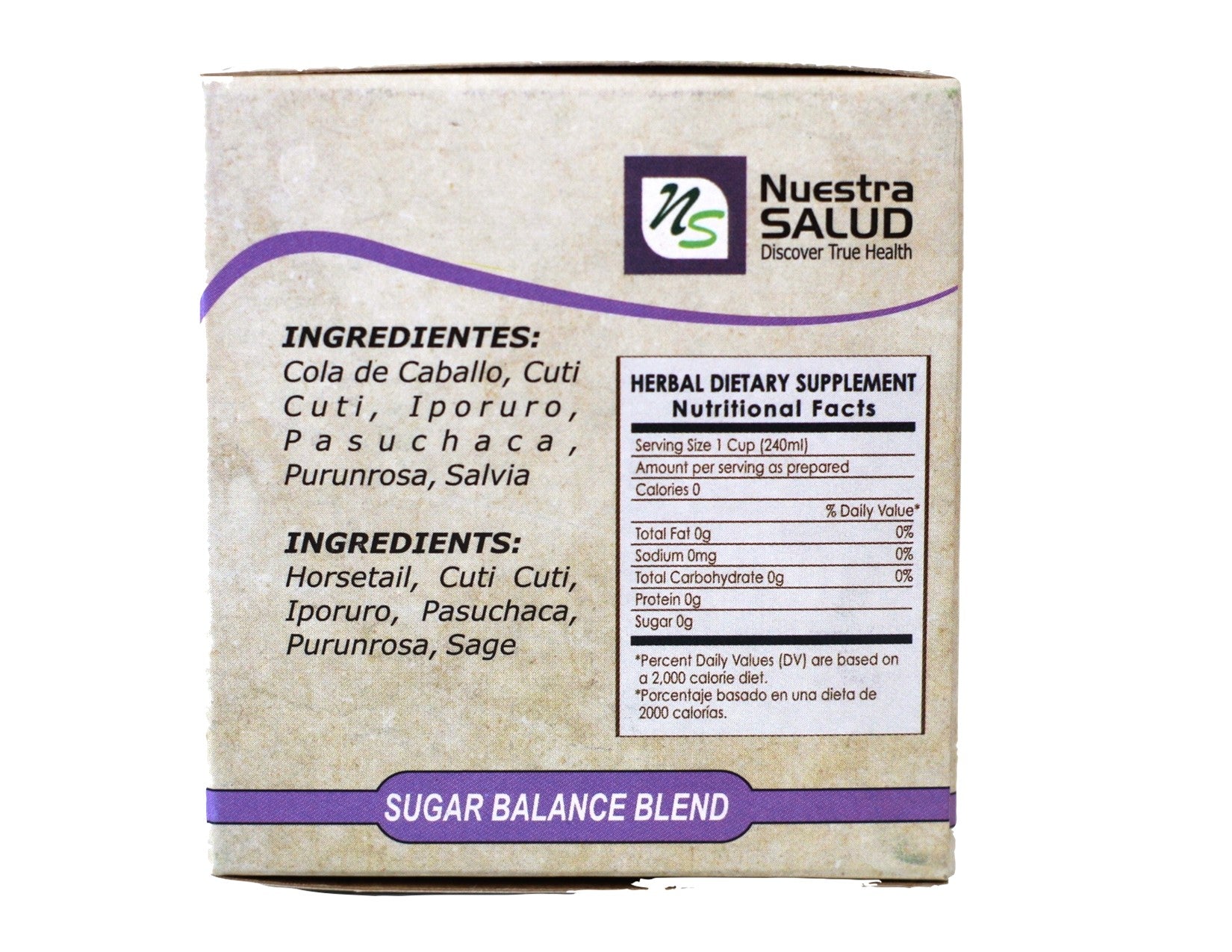 Sugar Balance Tea Blend Diabetisan Herbal Tea (60 tea bags) Nuestra Salud