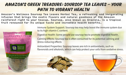 Soursop Tea Leaves Premium Hojas De Guanabana Herbal Infusion Tea (35g) Nuestra Salud