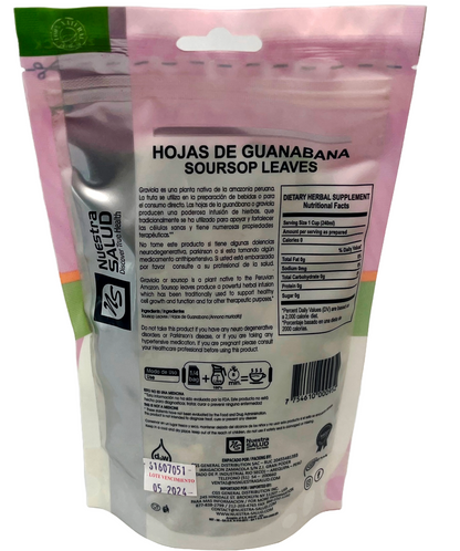 Soursop Leaves Tea - Herbal Tea - Value Pack (105g) Herb Boost Immune System - Hojas De Guanabana Nuestra Salud