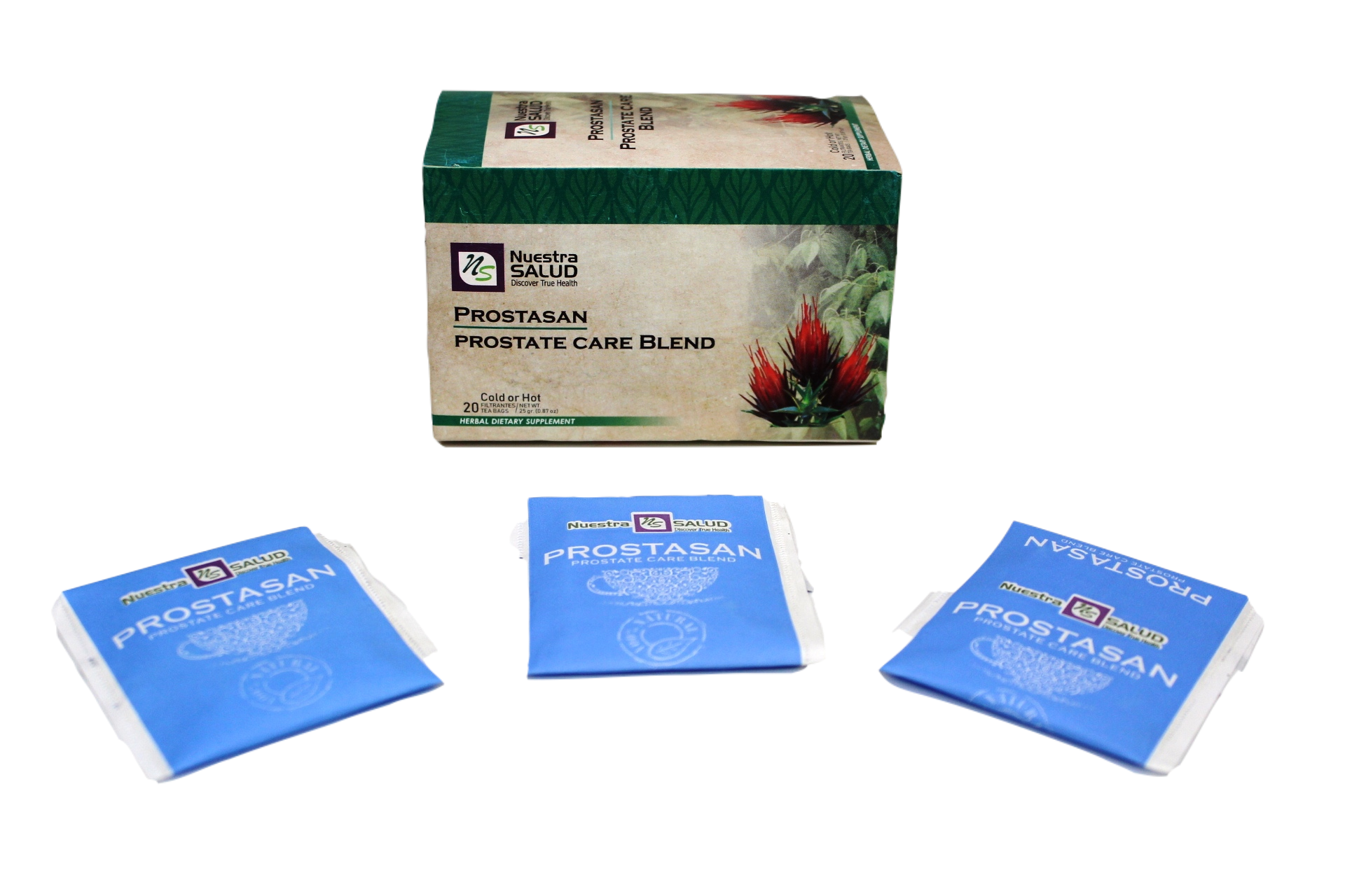 Prostate Tea Care Blend Prostasan Herbal Tea (60 tea bags) Nuestra Salud