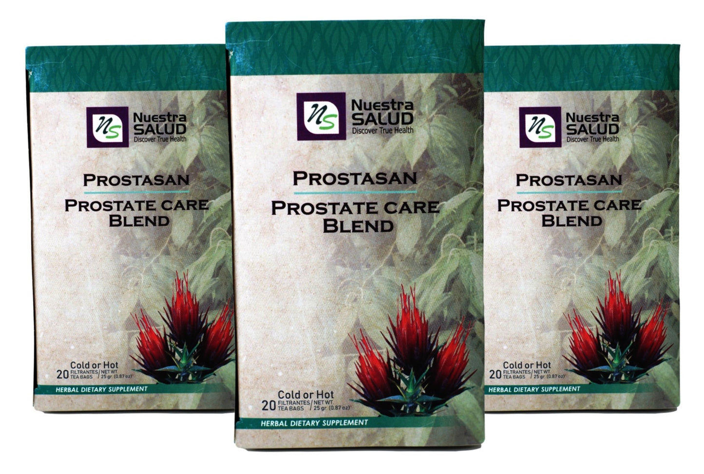 Prostate Tea Care Blend Prostasan Herbal Tea (60 tea bags) Nuestra Salud