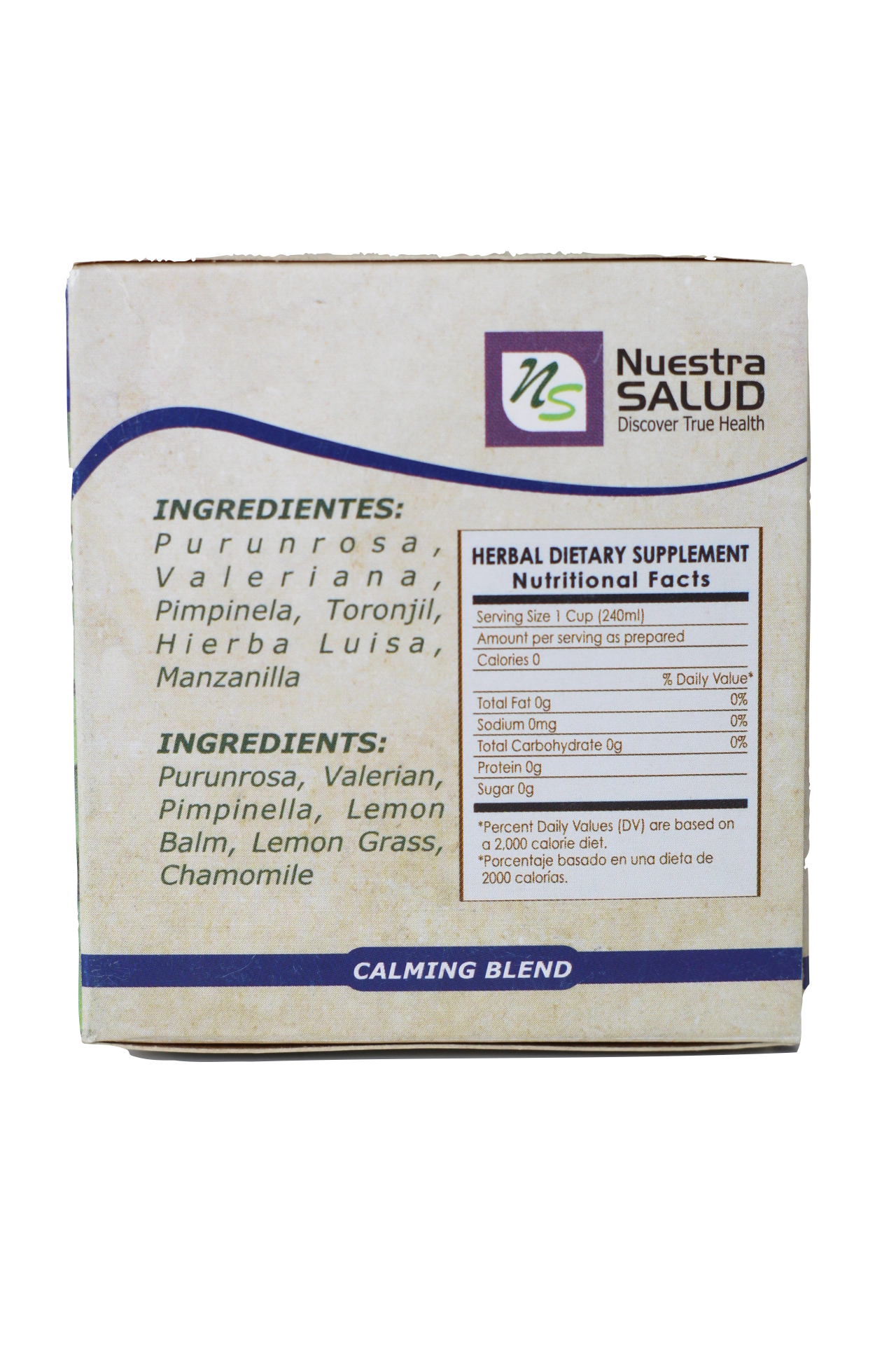  Dulce Sueños Blend Filter Tea Box (20 Tea Bags) by Nuestra Salud sold by NS Herbs Co.