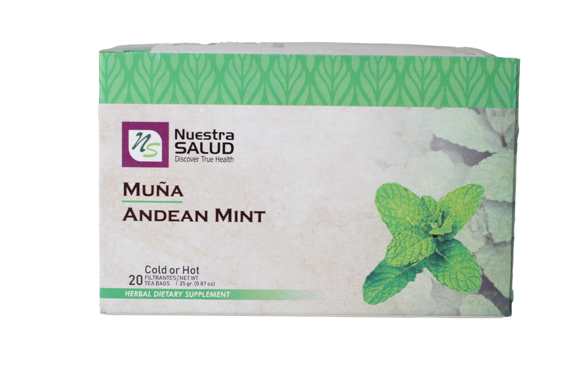  Muña Andean Mint Filter Tea Box (20 Tea bags) by Nuestra Salud sold by NS Herbs Co.