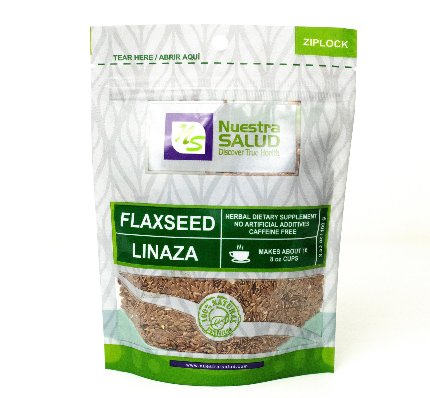  Linaza Flax Seed Omega Herbal (100g) by Nuestra Salud sold by NS Herbs Co.