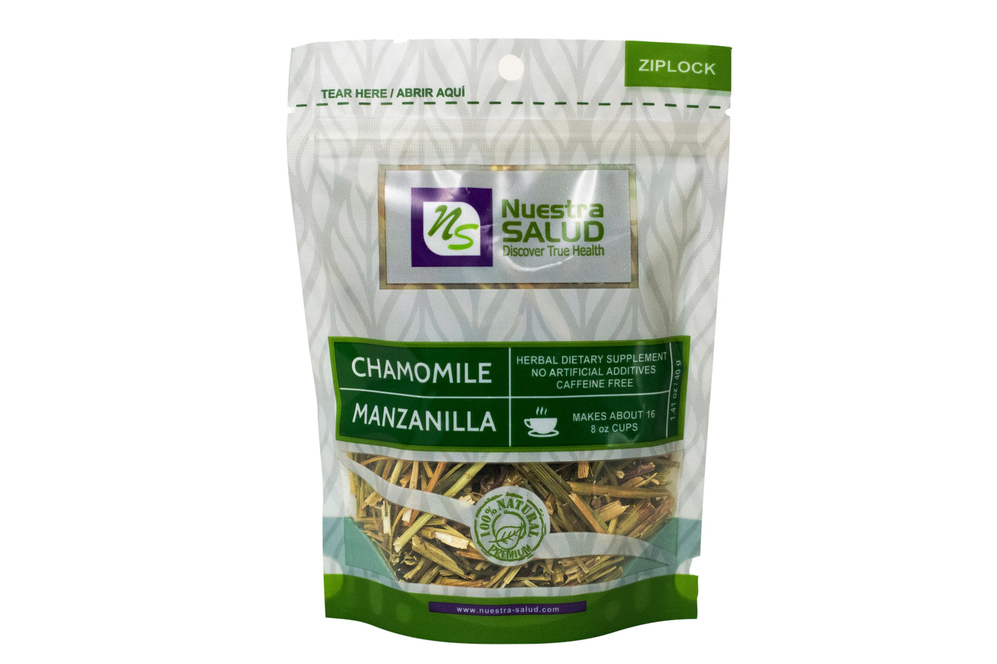 Manzanilla Chamomile Herbal Tea (40g) Nuestra Salud