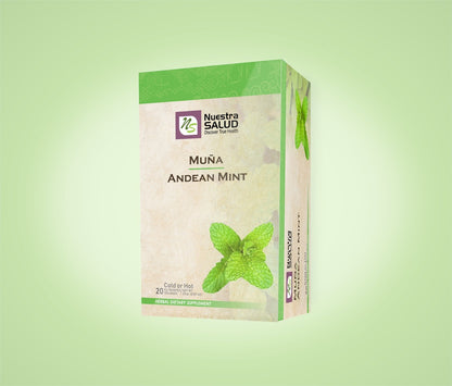  Muña Andean Mint Filter Tea Box (20 Tea bags) by Nuestra Salud sold by NS Herbs Co.