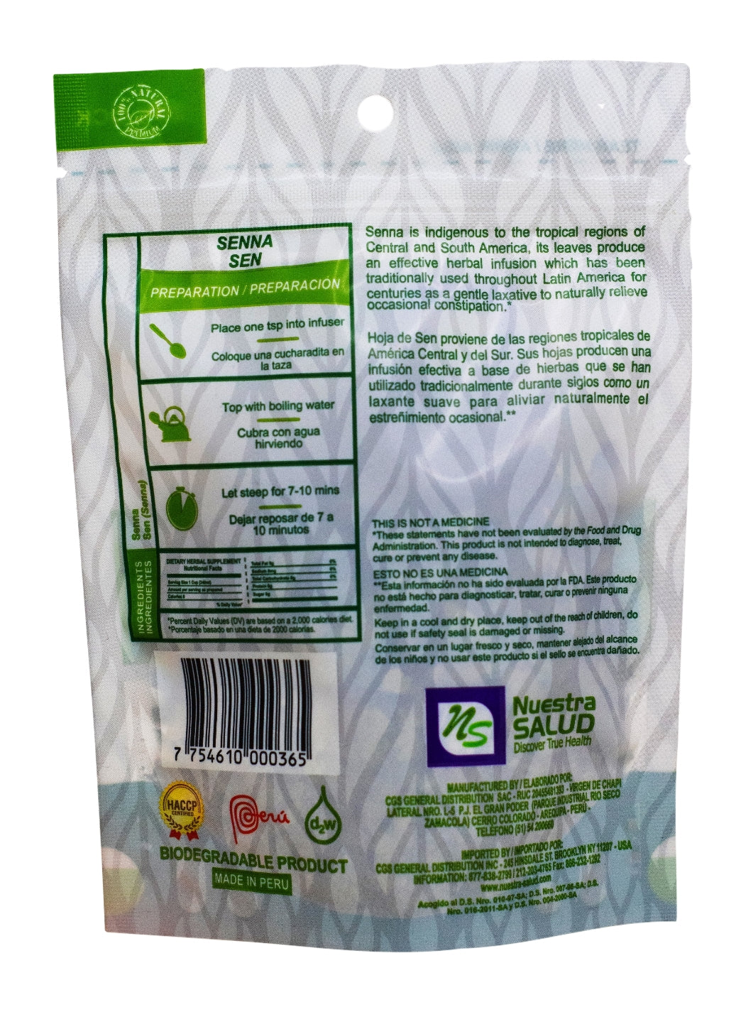  Sen Senna Loose Herbal Infusion Tea Value Pack (90g) by Nuestra Salud sold by NS Herbs Co.