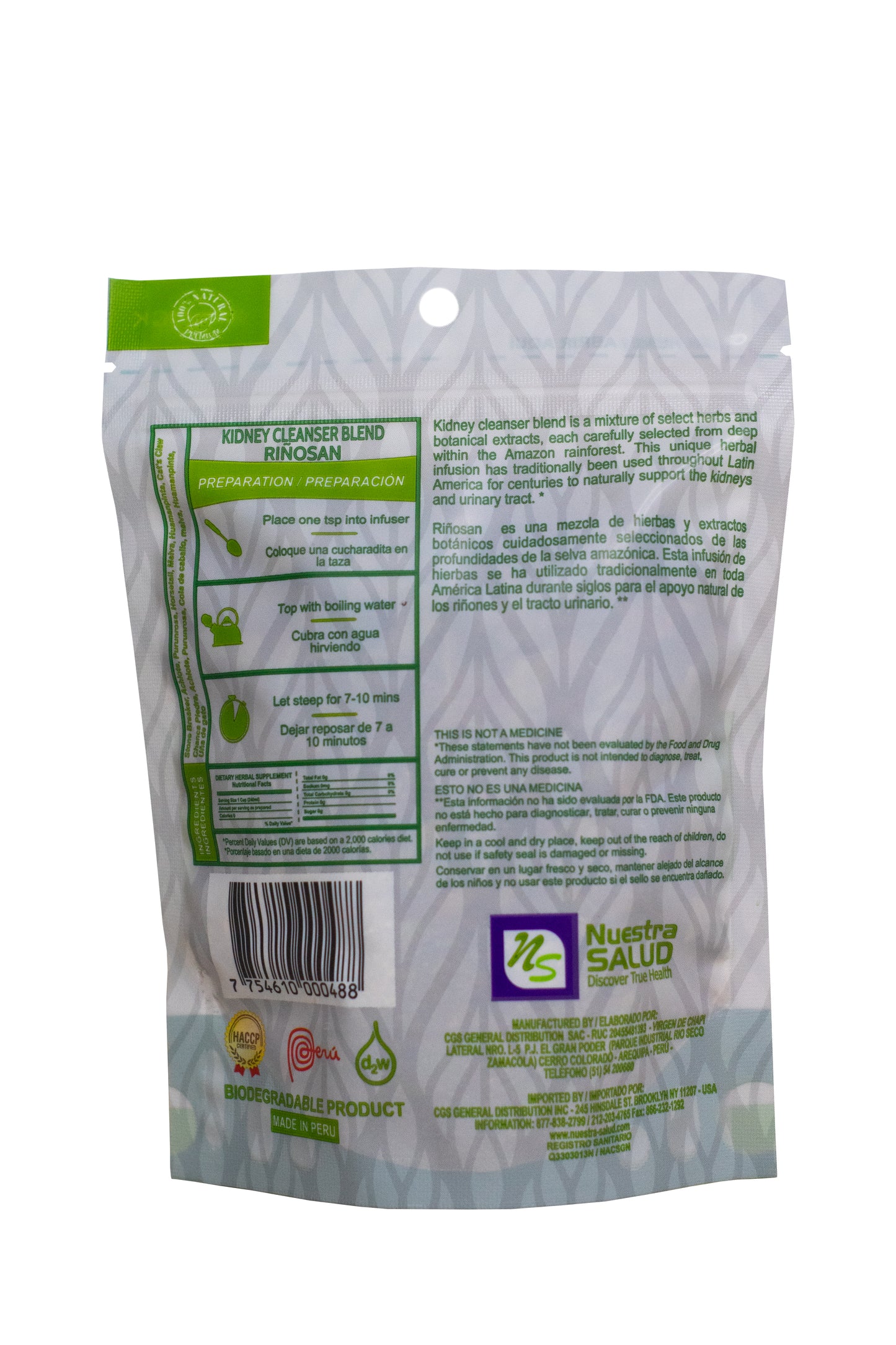  Riñosan Kidney Cleanser Loose Blend Herbal Tea (40g) by Nuestra Salud sold by NS Herbs Co.